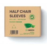 3D Dental Biodegradable Half Chairs Sleeves 27 1/2" x 24" 250pcs